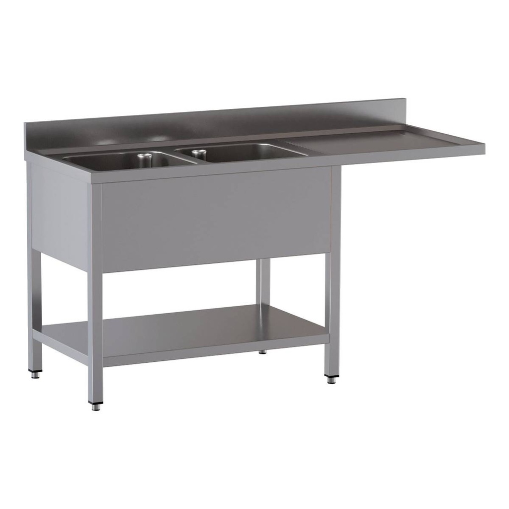 TOPLINE Spülcenter / 2 Becken links, 1800 x 700 mm