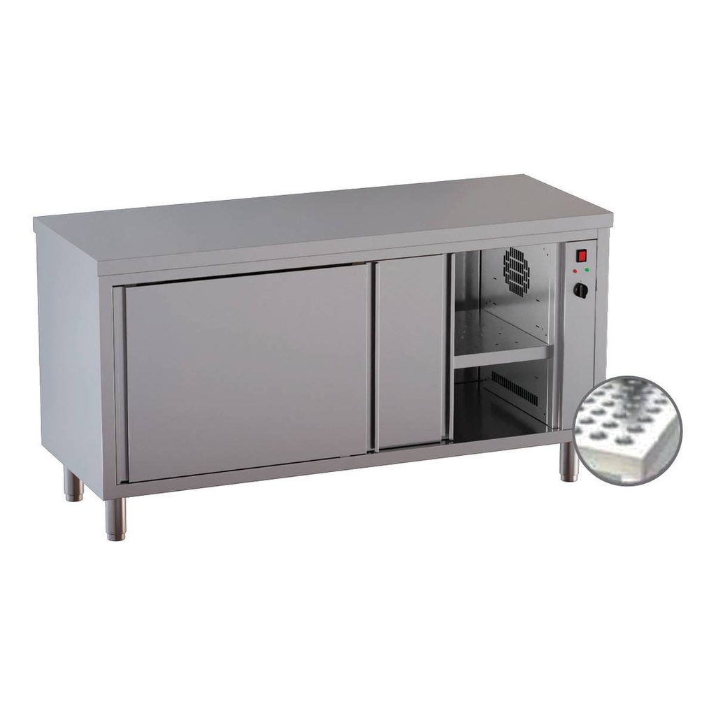 TOPLINE Wärmeschrank / 2 Schiebetüren, 1600 x 600 mm