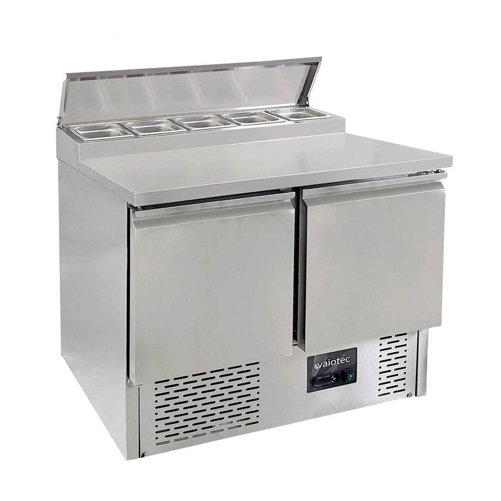 Zubereitungstisch Mini / 2-fach für 5x GN 1/6, 900 x 700 mm