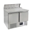 Zubereitungstisch Mini / 2-fach für 5x GN 1/6, 900 x 700 mm