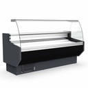 TOPLINE Kühltheke 100 - gebogenes Frontglas "schwarz", 1025 x 800 mm
