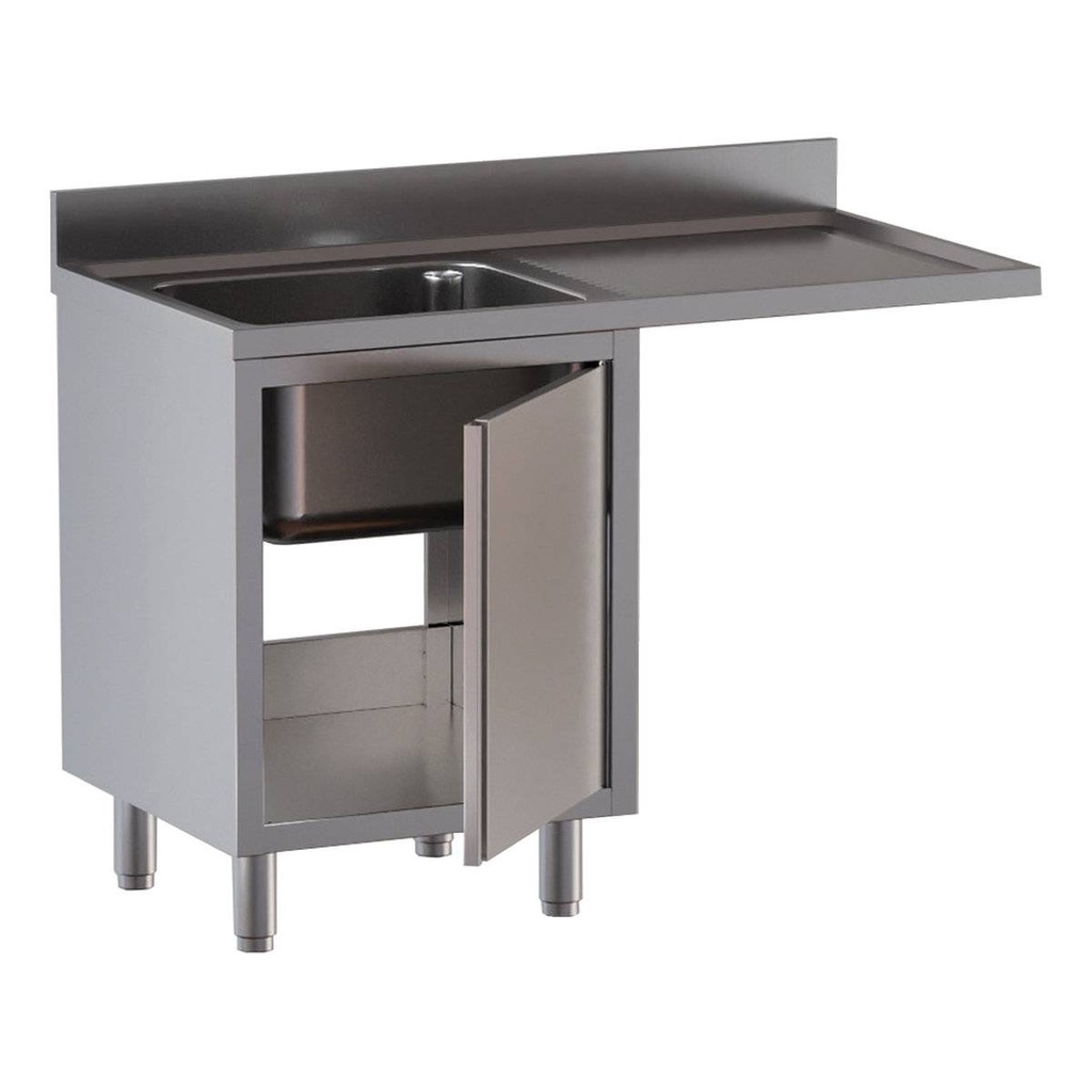 TOPLINE Spülcenter / 1 Becken links mit Flügeltür, 1200 x 700 mm