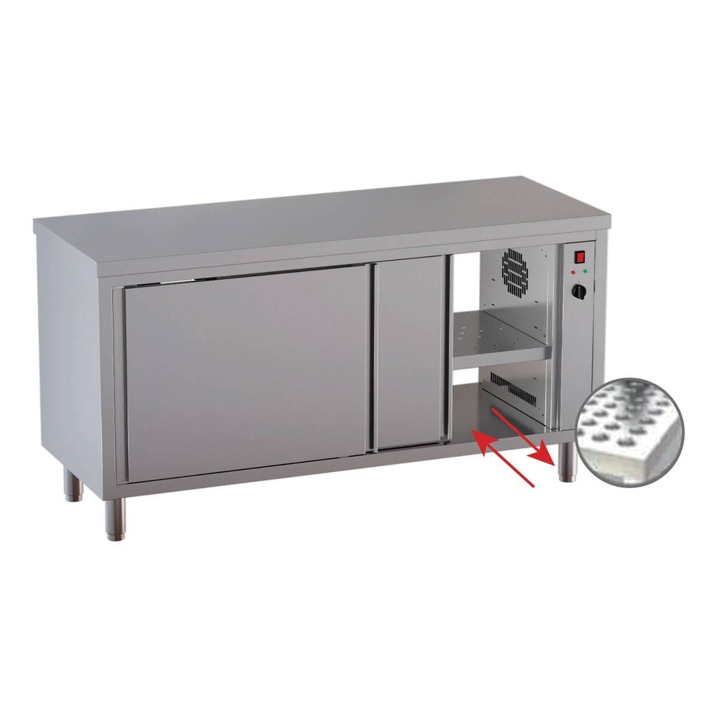 TOPLINE Wärmeschrank / Schiebetür zur Durchreiche, 1500 x 600 mm