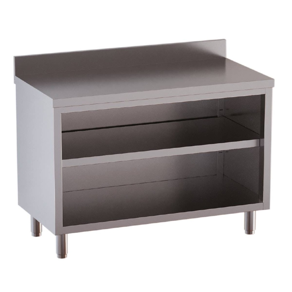 TOPLINE Arbeitsschrank / offen mit Aufkantung, 1800 x 700 mm