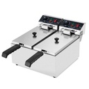 Elektro Fritteuse 2 Becken 6+6 Liter, 390 x 440 mm