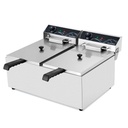 Elektro Fritteuse 2 Becken 17+17 Liter, 600 x 500 mm