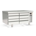 TOPLINE Unterbaukühltisch (Slim) / 2-fach GN 1/1 mit 4 Schubladen, 1200 x 700 mm