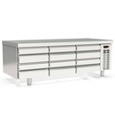 TOPLINE Unterbaukühltisch (Slim) / 3-fach GN 1/1 mit 6 Schubladen, 1600 x 700 mm