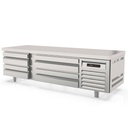 TOPLINE Unterbaukühltisch / 2-fach mit 4 Schubladen für GN 2/1 & GN 1/1, 1660 x 700 mm