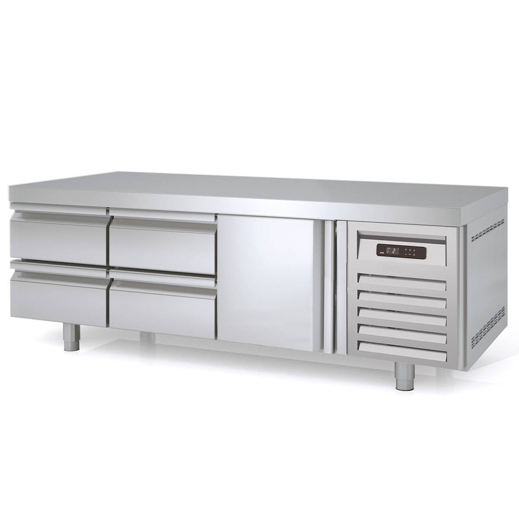 TOPLINE Unterbaukühltisch / 3-fach GN 1/1 mit 4 Schubladen / 1 Tür, 1795 x 700 mm