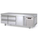TOPLINE Unterbaukühltisch / 3-fach GN 1/1 mit 4 Schubladen / 1 Tür, 1795 x 700 mm