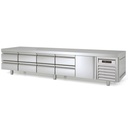 TOPLINE Unterbaukühltisch / 5-fach GN 1/1 mit 8 Schubladen / 1 Tür, 2695 x 700 mm