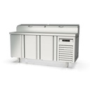 TOPLINE Belegstation / 3-fach mit Türen, Edelstahlaufsatz, GN 1/4, 1795 x 700 mm