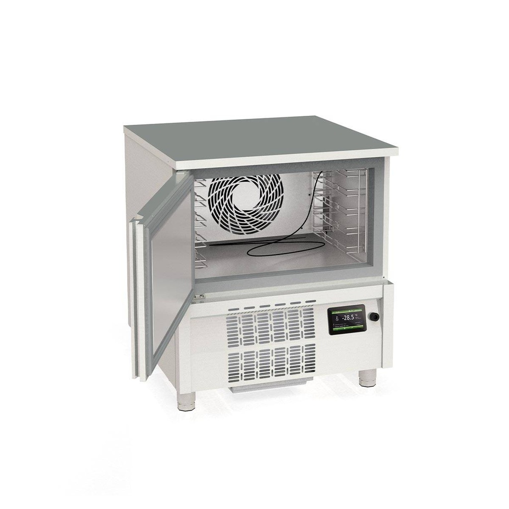 TOPLINE Schockfroster Edelstahl, für 5x GN1/1 (40 mm) oder 4x EN 60x40, 800 x 800 mm