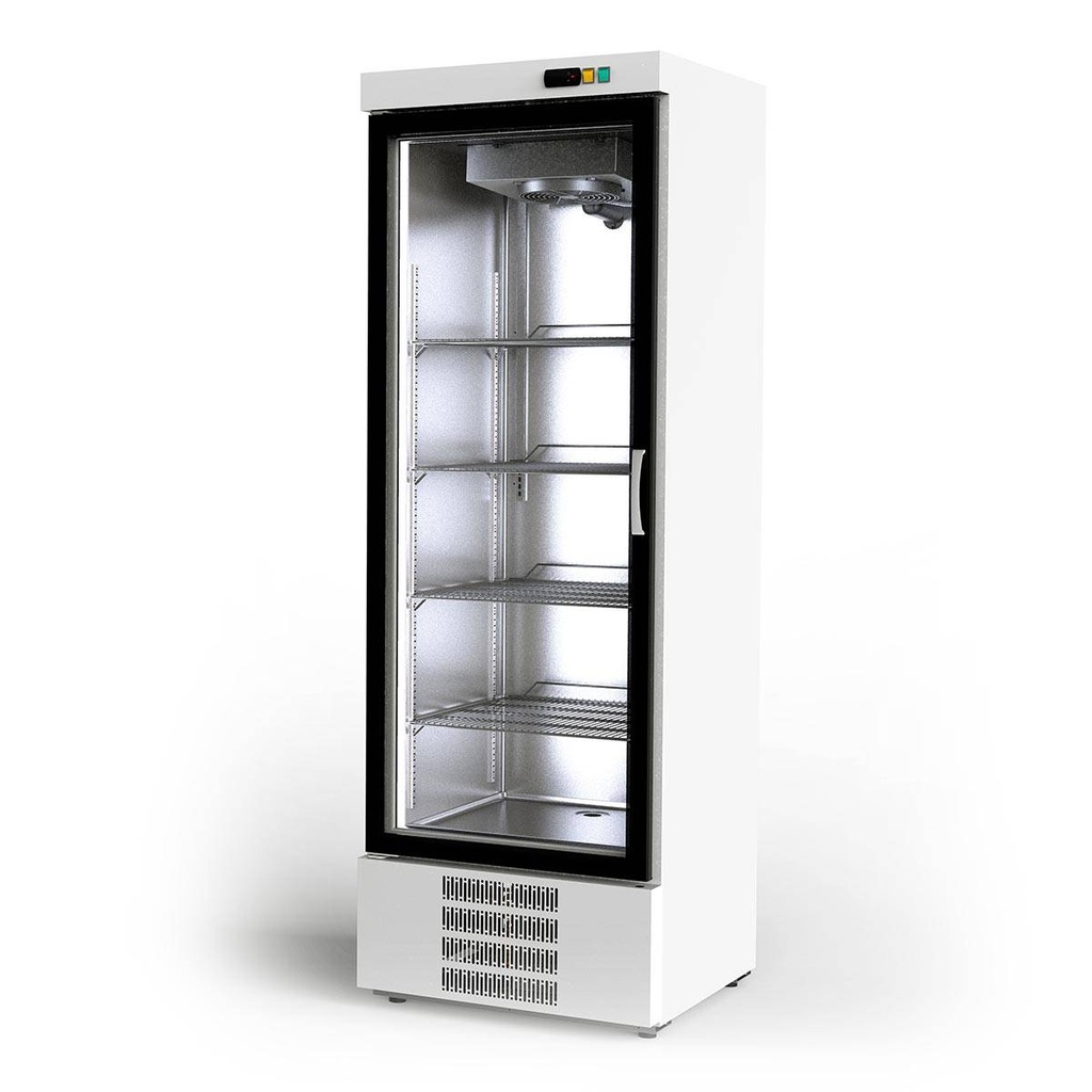 TOPLINE Tiefkühlschrank 500, weiß, 1 Glastür, 680 x 735 mm