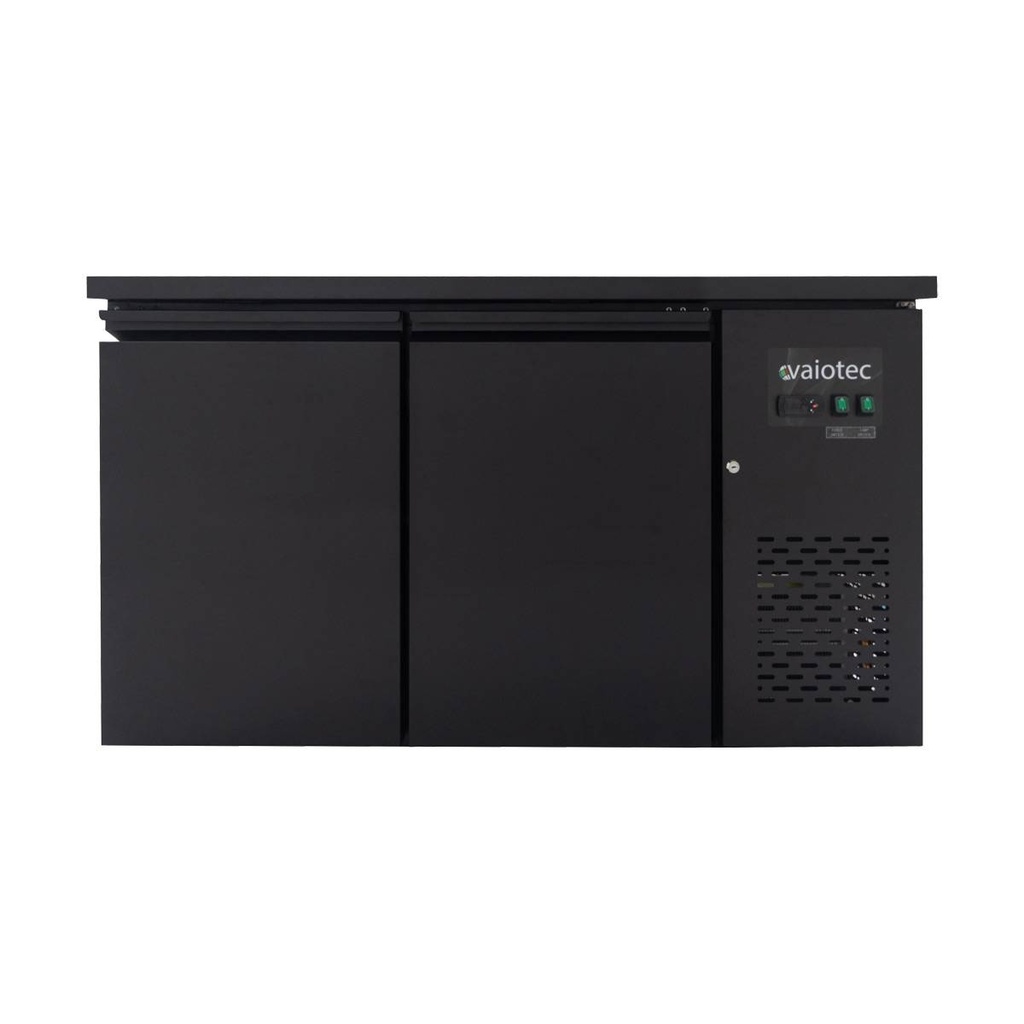 Barkühltisch schwarz / 2 Türen - 280 l, 1465 x 520 mm