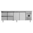 Kühltisch / 2 Türen & 4 Schubladen - Monoblock, 2230 x 700 mm
