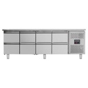 Kühltisch / 8 Schubladen - Monoblock, 2230 x 700 mm