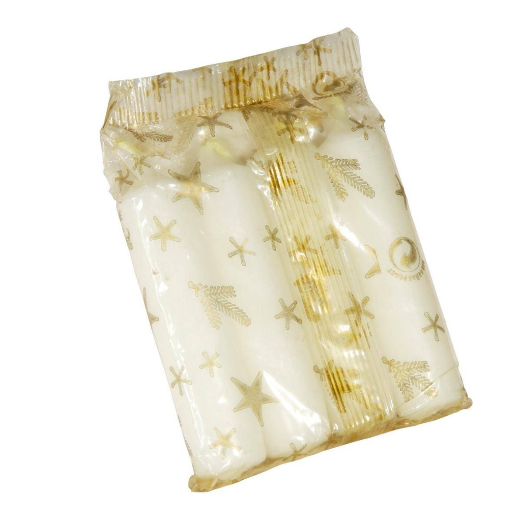 Kerzen Adventskerzen (Typ 18er) 83 x 21 mm, 4 Stück/Pack | weiß