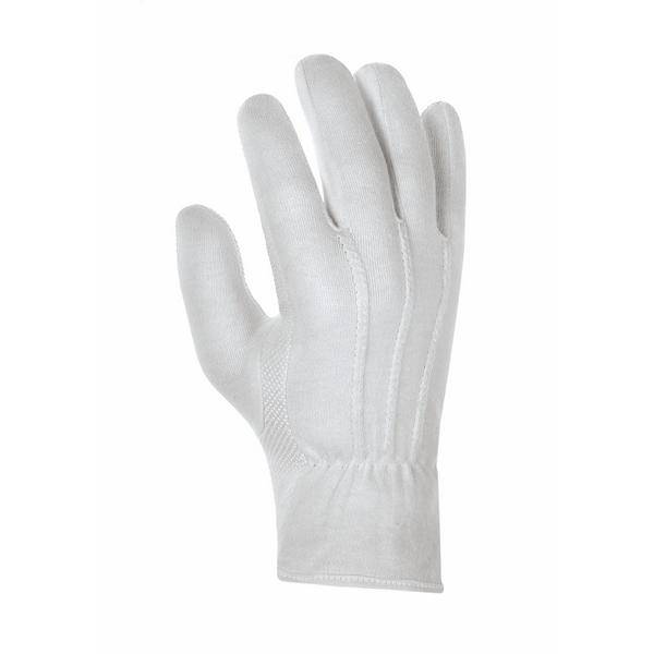 Baumwolltrikot-Handschuhe mit Noppen, mittelschwer | Größe: 07