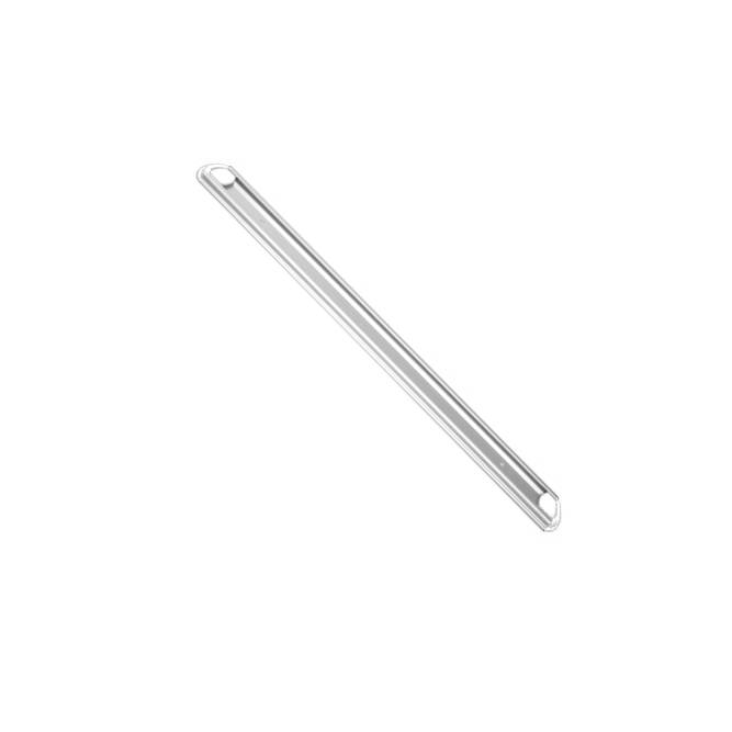 Gerätehalterschiene 50 cm inklusive 2 farbige Endkappen | weiß