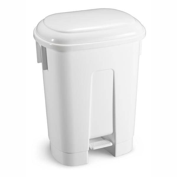 Abfallbehälter, Treteimer 60 Liter "Derby" | weiß