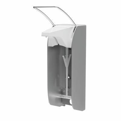Eurospender 1 plus für 1000-ml-Flaschen, kurzer Armhebel (160 mm tief) | Aluminium mit Einwegkunststoffpumpe