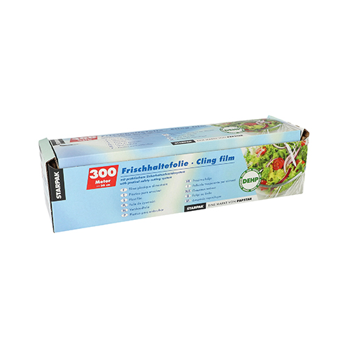 6 x Frischhaltefolie, PVC 300 m x 30 cm mit praktischem Schneidesystem