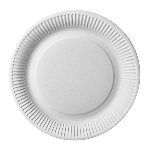 10 x 50 Teller, Pappe "pure" rund Ø 26 cm weiss extra stark