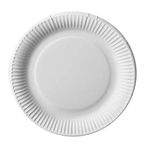 5 x 100 Teller, Pappe "pure" rund Ø 23 cm weiss extra stark