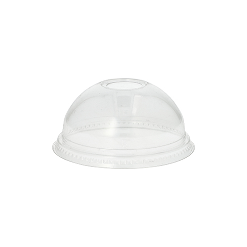 16 x 50 Dom-Deckel "Hurricane", PET rund Ø 9,5 cm · 4,5 cm glasklar mit Lochung