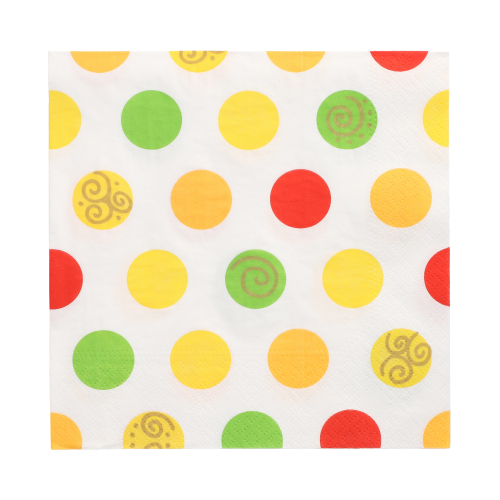 10 x 20 Servietten, 3-lagig 1/4-Falz 33 cm x 33 cm "Balls"