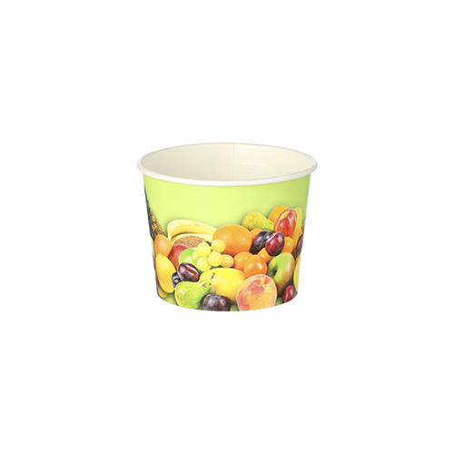 10 x 200 Eisbecher, Pappe rund 100 ml Ø 7 cm · 5,3 cm "Früchte"
