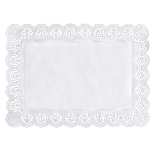 20 x 100 Spitzenpapiere eckig 45 cm x 32 cm weiss