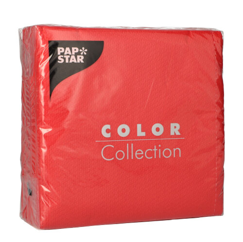 12 x 100 Servietten, 1-lagig 1/4-Falz 33 cm x 33 cm rot