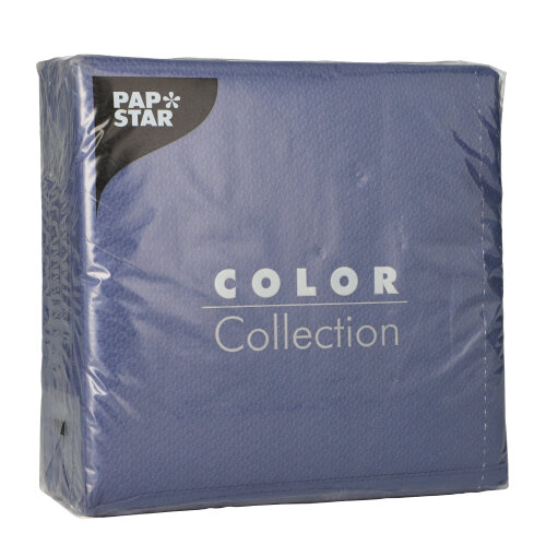 12 x 100 Servietten, 1-lagig 1/4-Falz 33 cm x 33 cm dunkelblau