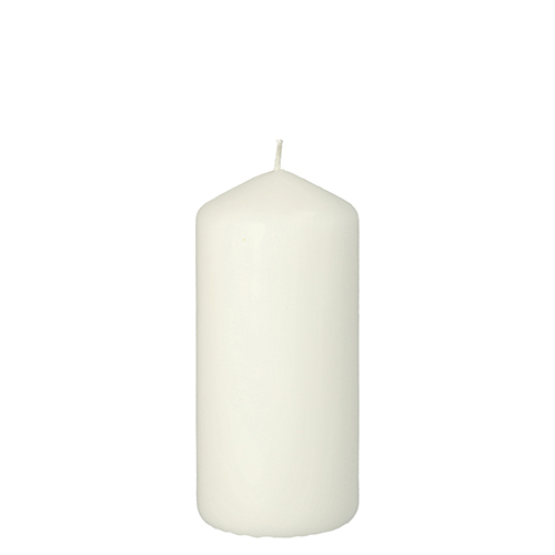 10 x Stumpenkerze Ø 60 mm · 130 mm weiss