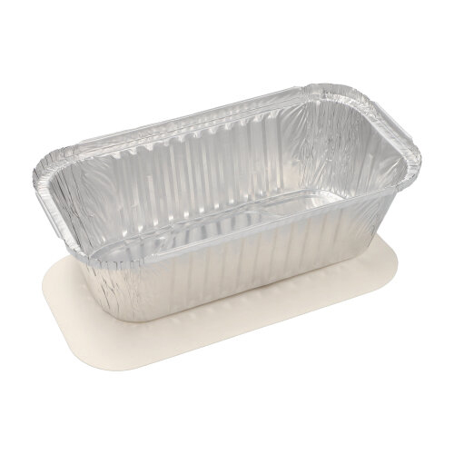 10 x 10 Schalen, Alu + Einlegedeckel, PP-beschichtet eckig 1,5 l 7 cm x 13 cm x 24,2 cm