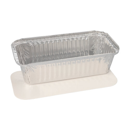 10 x 25 Schalen, Alu + Einlegedeckel, PE-beschichtet eckig 1 l 5,4 cm x 11 cm x 21,3 cm