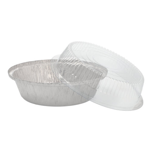 10 x 25 Schalen, Alu + Dom-Deckel rund 0,77 l Ø 18,2 cm · 8 cm