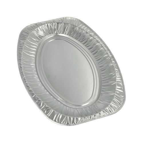 10 x 10 Servierplatten, Alu oval 43 cm x 29 cm