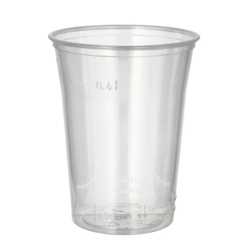 16 x 75 Trinkbecher, PS 0,4 l Ø 9,5 cm · 12 cm klar mit Schaumrand