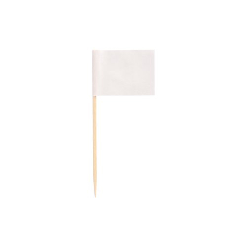 10 x 500 Deko-Picker 8 cm weiss