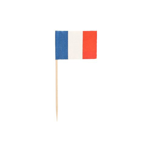 10 x 500 Deko-Picker 8 cm "Frankreich"