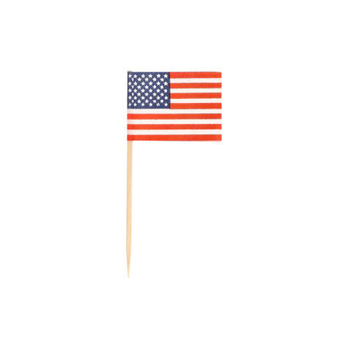 10 x 500 Deko-Picker 8 cm "Amerika"