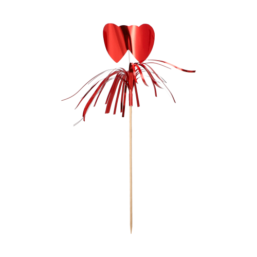 10 x 100 Deko-Picker 22 cm rot "Amore"