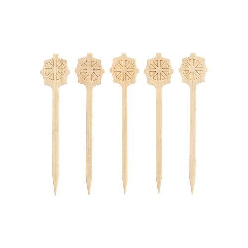 6 x 200 Fingerfood - Picker "pure" 9 cm "Steuerrad"