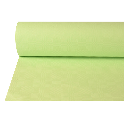 4 x Papiertischtuch mit Damastprägung 50 m x 1 m pastellgrün