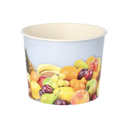 10 x 50 Eisbecher, Pappe rund 500 ml Ø 11 cm · 8,3 cm "Früchte"