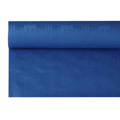 12 x Papiertischtuch mit Damastprägung 8 m x 1,2 m dunkelblau